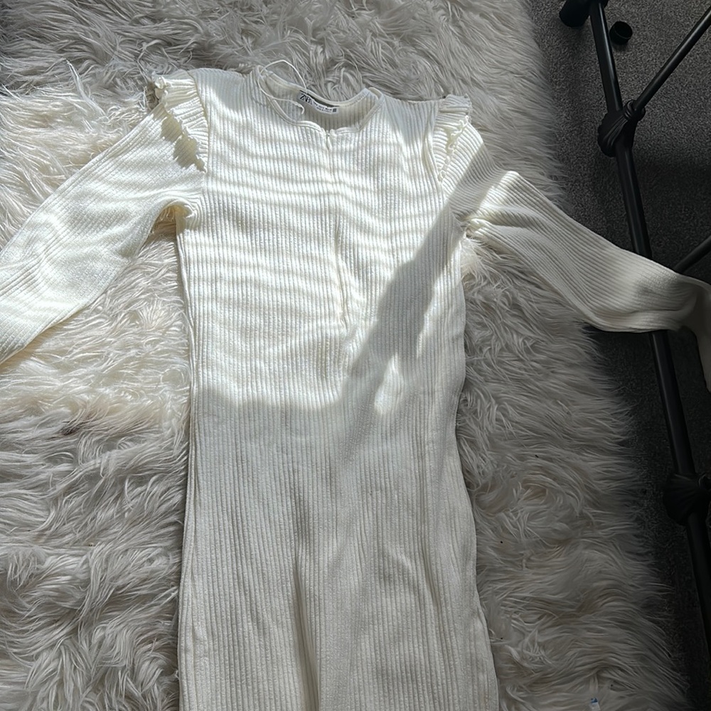 Zara cream long/medium dress